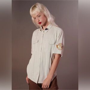 Her Universe Indiana Jones Expedition Woven Button-Up Cosplay